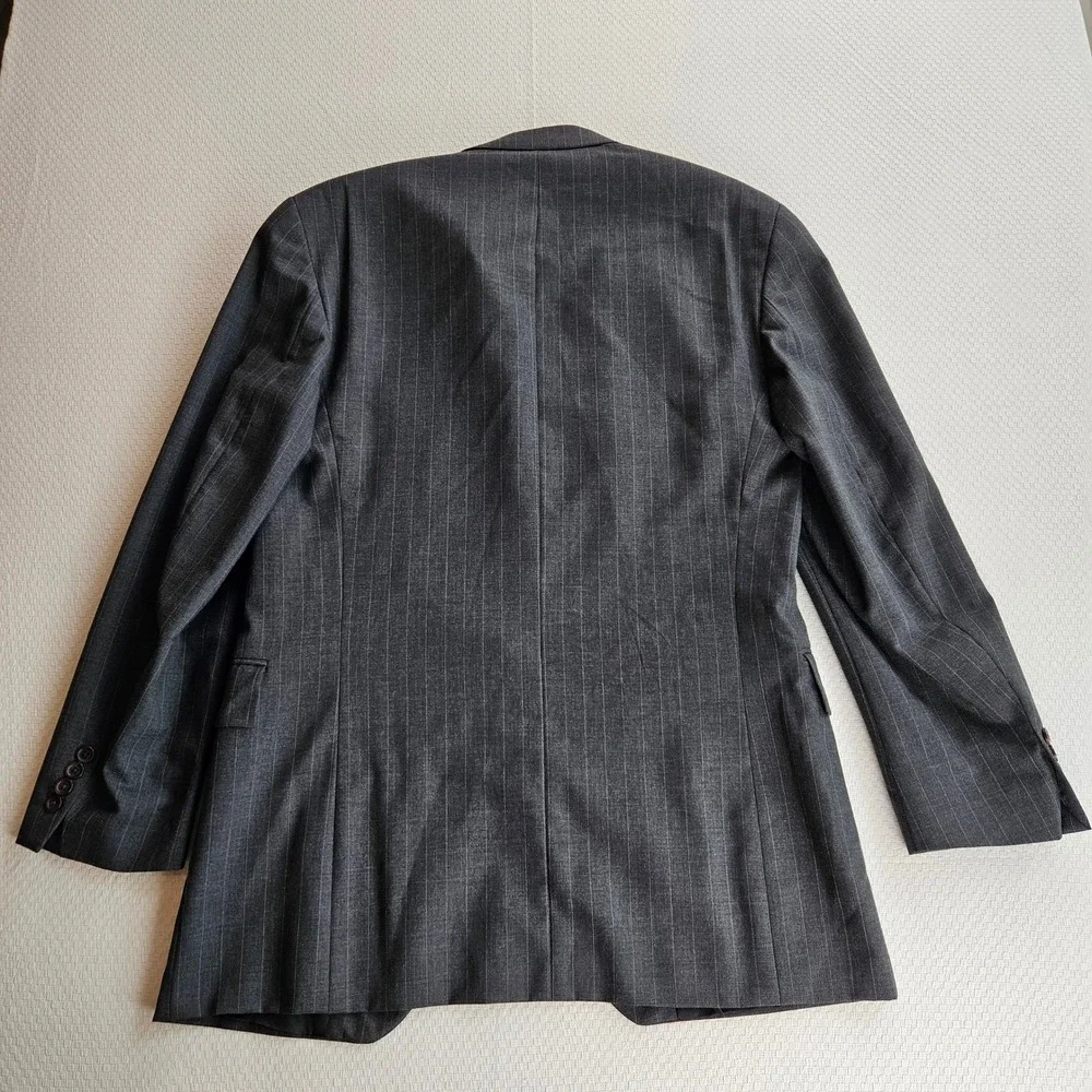 Ralph Lauren Men 42T Gray Pinstripe 100% Wool 3-Button Blazer Suit Jacket Canada